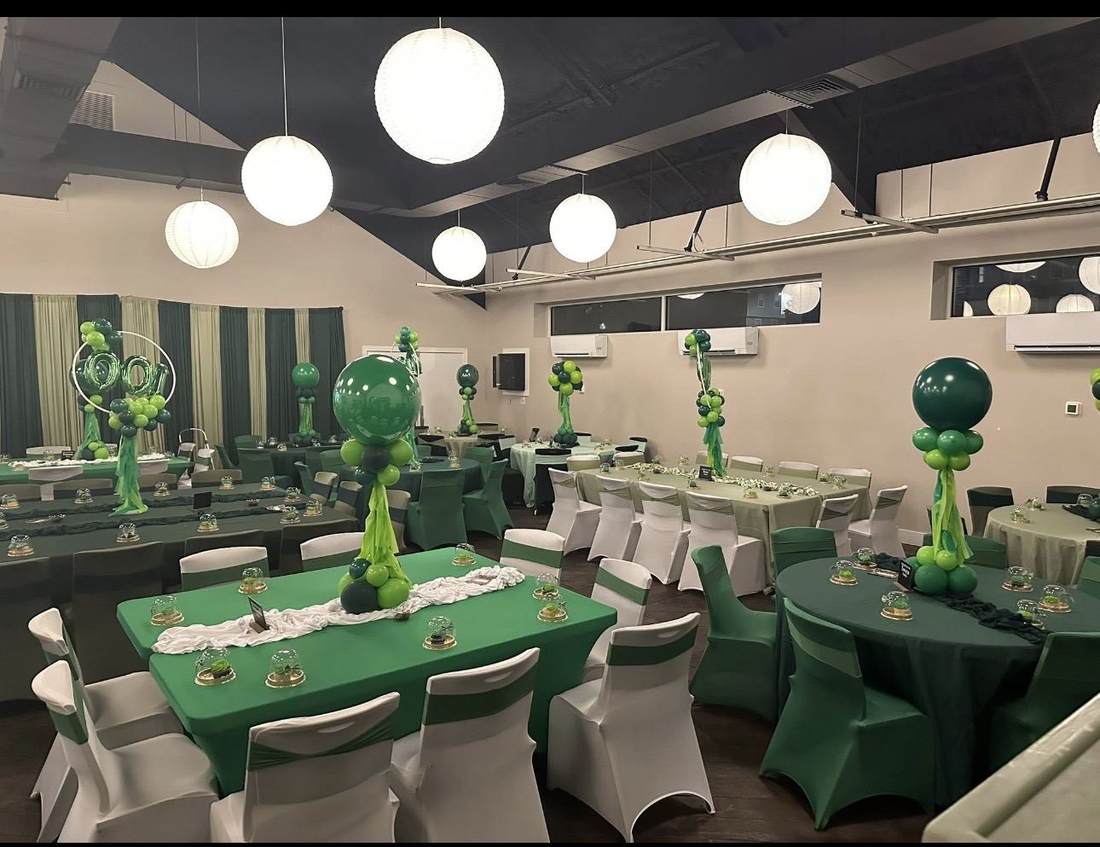 Green celebration ballroom